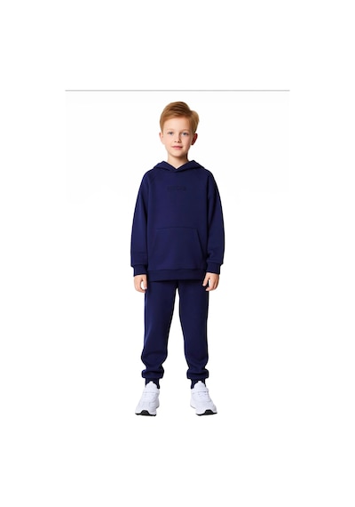 Frm Erkek Çocuk Kapüşonlu Polo Yaka Oversize Pamuklu Örme Takım Kalit Lacivert