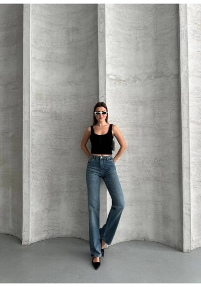 Zdnjeans Yeni Sezon Straıght Kesim Kot Pantolon Koyu Mavi