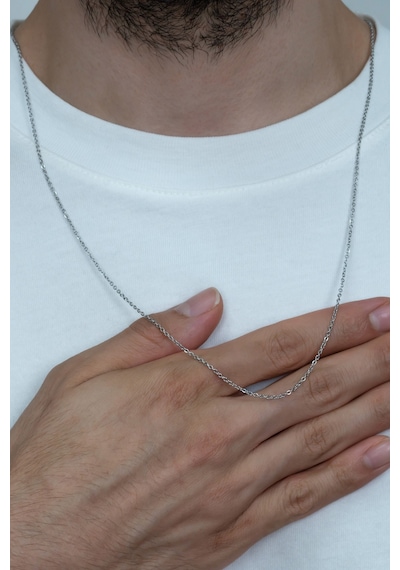 Takı Dükkanı İnce 316l Paslanmaz Unisex Çelik Kolye Zincir 1.6 MM Eck44 001