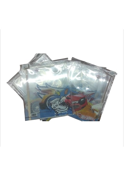Abka Hotwheels A4 Yapışkanlı Hazır Kitap Kabı 10'lu