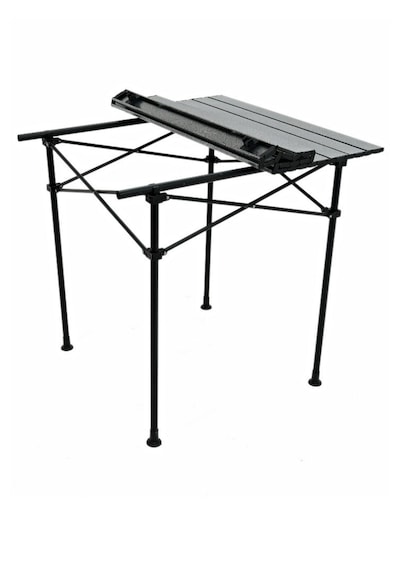 Katlanır Portatif Metal Kamp & Piknik Masası 4 Kişilik Dayanıklı Ve Taşınabilir Metal 70x66x70cm Siyah