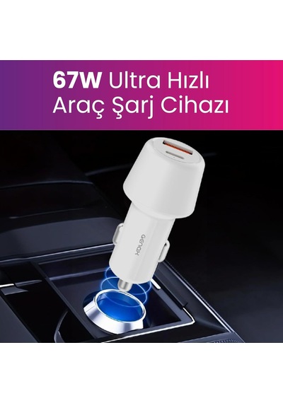 Tr 67w Ultra Hızlı Çift Port Araç Şarj Başlığı