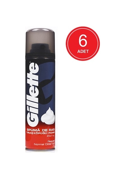 Gillette Normal Tıraş Köpüğü 6 x 200 ML