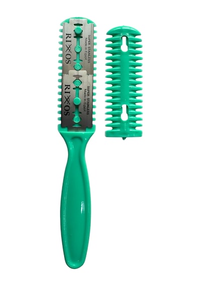 Croc Su01 Yeşil Saç Kesim Usturası -jiletli Tarak + Jilet 10'lu