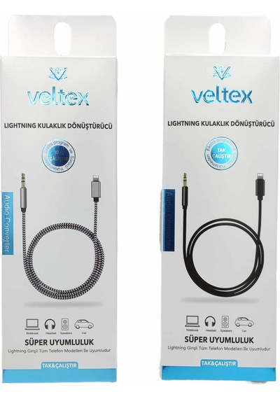 Apple Uyumlu iPhone Aux (Tak Çalıştır) 1 Metre Çevirici OTG Veltex VTX-510-511