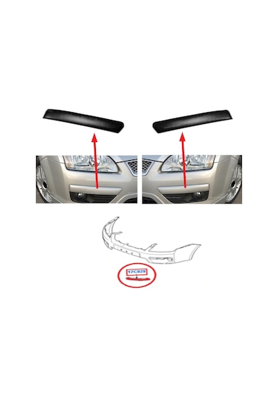 Ford Focus Ön Tampon Sis Far Çıtası Kaş Sağ Sol Takım 2005--2008