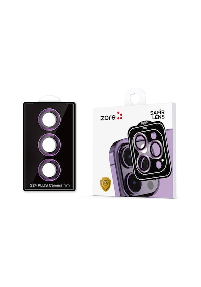 Galaxy Uyumlu S24 Plus Zore Kamera Lens Koruyucu Cam Filmi-mor