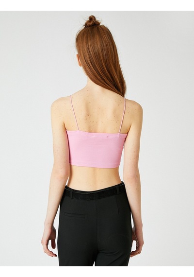 Koton İnce Askılı Crop Atlet Pembe 2yal38078ık Pembe