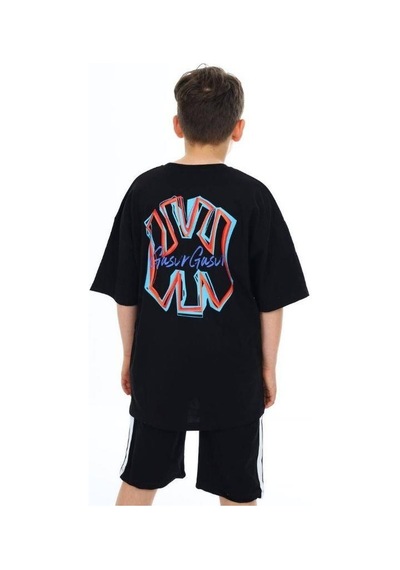 Ekkokids Erkek Çocuk Ny Baskılı Tshirt-14541 SIYAH