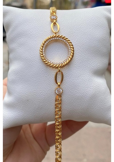 Gümüş Burgu Model Çeyrek Altın Çerçeve Bileklik Diğer