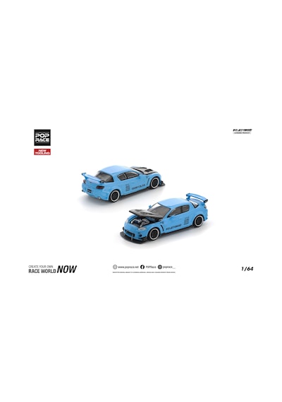 Pop Race Mazda Rx8 Re-amemiya Light Blue 1:64 Diecast Model Araba Pr640270 Mavi