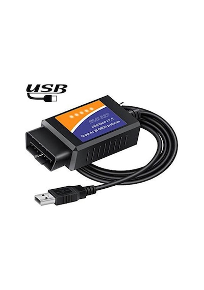 Elm327 Obd2 Kablolu Usb Girişli Araç Oto Arıza Tespit Cihazı V1.5 N11.81
