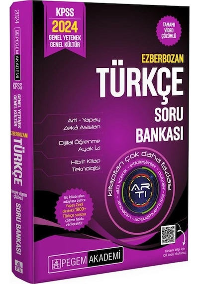 2024 KPSS Ezberbozan Genel Yetenek Genel Kültür Türkçe Soru Bankası- Pegem Akademi Yayıncılık
