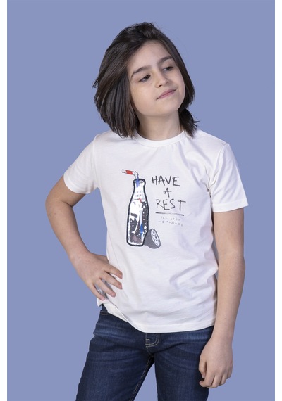 Toontoy Kids Erkek Çocuk Cola Baskılı Tişört Mavi