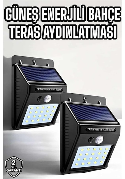Solar Güneş Enerji Panelli Sensörlü Lamba Enerji Tasarruflu Taba