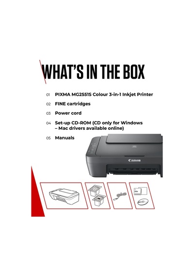 Cano Pıxma Serisi Mg2551s - Ev İçin Çok Fonksiyonlu Yazıcı, Fotokopi Makinesi Ve Tarayıcı Usb Bağlantılı En