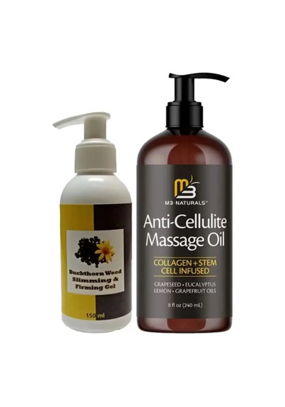 Sh M3 Naturals Masaj Yağı Anti-cellulite Massage Oil 240 Ml + Buckthorn Antiyağ Masaj Kremi 150 Ml Najmaddin