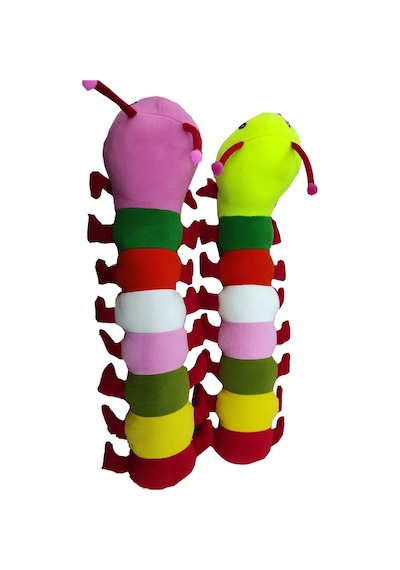 70Cm Peluş Tırtıl Pembe