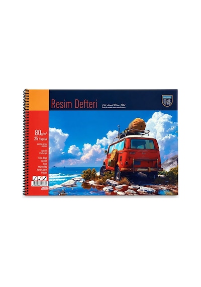 Umut U-deep 35x50 Spiralli Ekstra Beyaz Dokulu Resim Defteri Karton Kapak 25yp. - 1 Adet