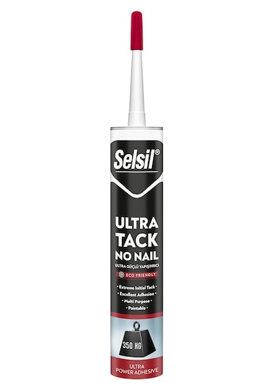 Selsil 3753 Ultra Tack No Nail Montaj Yapıştırıcı 290ml Beyaz- 12'li Paket