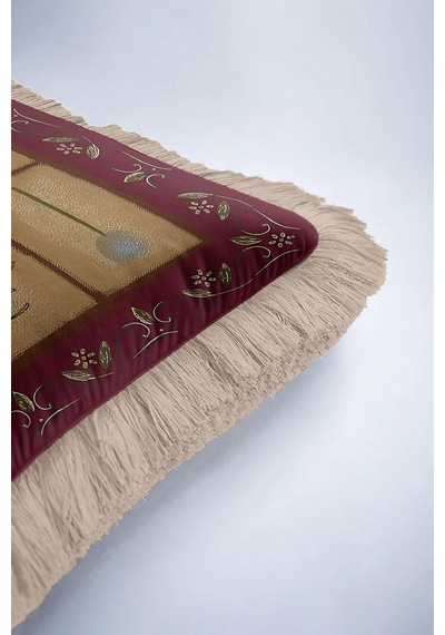 Vintage Botanik Saçaklı Yastık Kılıfı - Doğal Koleksiyon Rustik Bordo Bej Püsküllü Kırlent Kılıfı Canlı Okyanus Mint Vintage Botanik Saçaklı Yastık Kılıfı - Doğal Koleksiyon Rustik Bordo Bej Püsküllü Kırlent Kılıfı Canlı Okyanus Mint