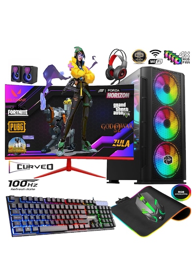 Apphirex TC70X R5-5500 32 GB 1 TB M2 SSD 8 GB RX580 24" Free Dos Masaüstü Oyuncu Bilgisayarı