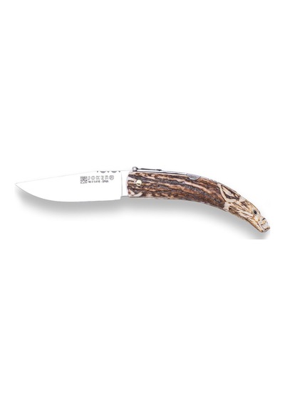 Joker Nc142 Antler Hand Carved Handle Geyik Boynuz Kamp Çakı Çok Renkli