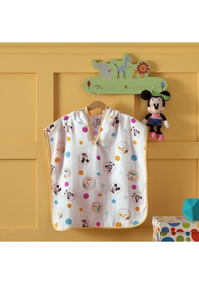 Disney Mickey Baby Pamuk Lisanslı Müslin Panço-Çok Renkli