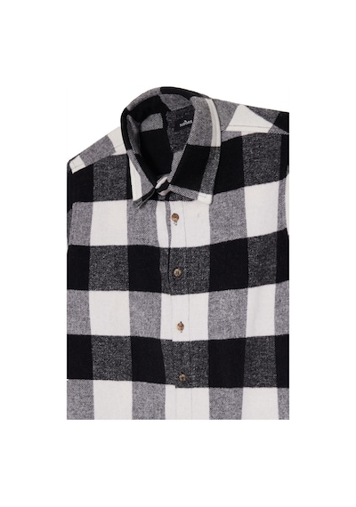 Tudors Erkek Slim Fit Dar Kesim Kareli Kışlık Oduncu Gömlek-42335 Siyah Tudors Erkek Slim Fit Dar Kesim Kareli Kışlık Oduncu Gömlek-42335 Siyah