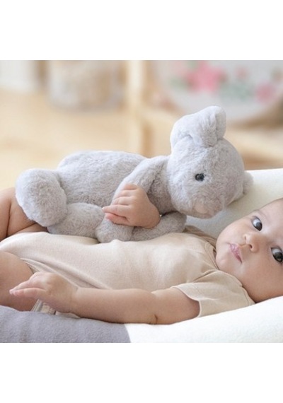 35 Cm Gri Renkli Oturabilen Tavşan Peluş Oyuncak Çok Renkli