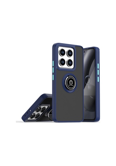 Xiaomi Mi 14t Pro Kılıf Montreal Yüzüklü Silikon Kapak - Lacivert 0.2M-Çok Renkli