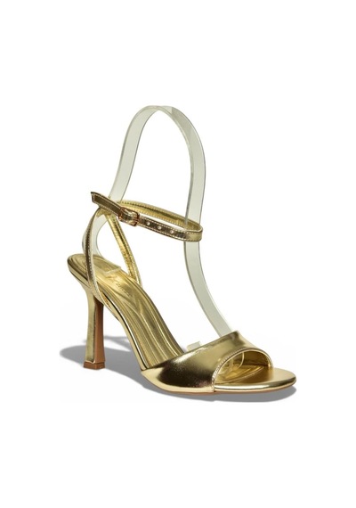 Fox Shoes Y997264609 Altın Kalın Topuklu Kadın Ayakkabı Altın