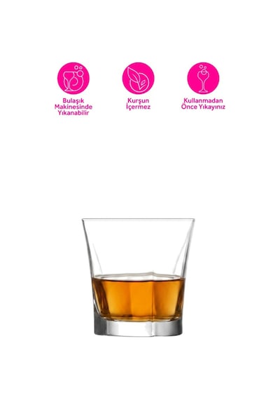 Lav Truva Cam Viski Bardağı 6'lı 280 ml (Meşrubat/Su Bardağı)