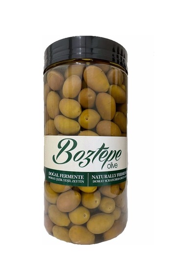 Boztepe Yeşil Zeytin Domat Çizik Jumbo Boy Doğal Fermente 1 KG