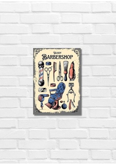 Berbelere Özel Ahşap Duvar Retro Ahşap Pano 28 X 20 Çerçeveli