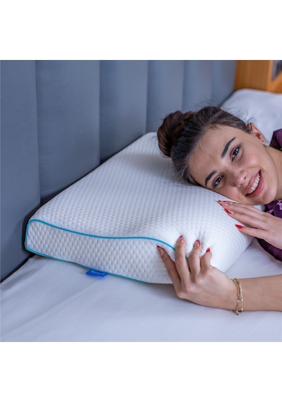 SimpleThePillow Boyun Destekli Visco Yastık Boyun Fıtığı Boyun Düzleşmesi Boyun İçin Ortopedik Boyun Yastığı 56*36*11*7