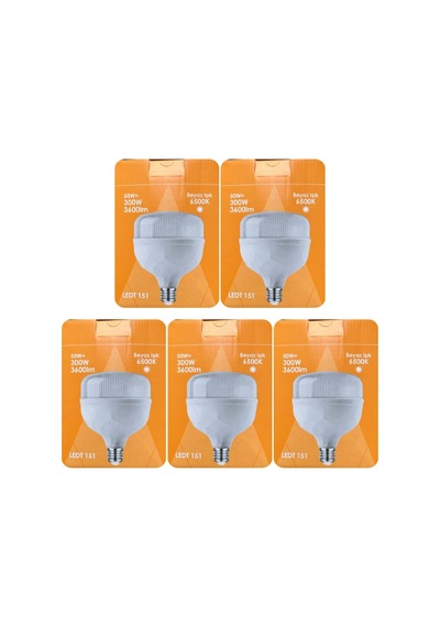 5 Adet Osaka 50w 300w Beyaz Işık E27 Duylu Kalın Duy Led Torch Ampul