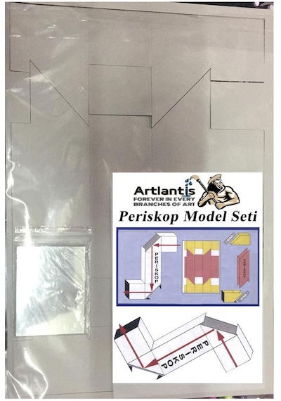 Periskop Yapım Seti 1 Paket Karton Periskop Model Seti Aynalı Okul Sınıf Deney Seti
