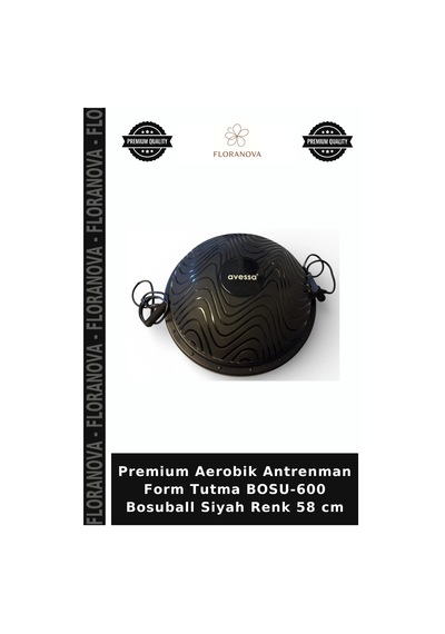 Premium Aerobik Antrenman Form Tutma Bosu-600 Bosuball Siyah Renk 58 Cm