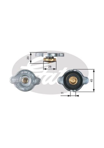 Gates Rc133 Radyatör Kapağı Ford Ranger 2.5d 99 02 2.5 Td 02 06 2533005000