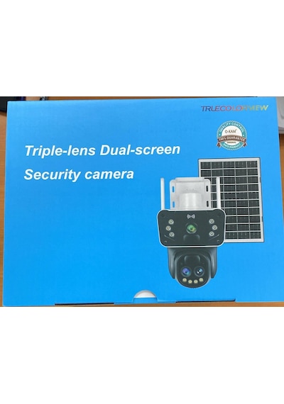 O-kam 3950 3 Lens Siren + 10x Optic + Mikrofon + Hoparlör Wifi Solar Güneş Panelli Kamera