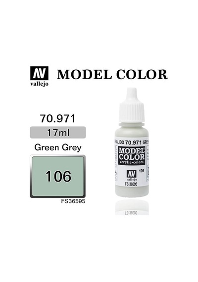 17 Ml. 106 Green Grey-matt Model Color Serisi Maket Boyası, Vallejo 70971 Standart