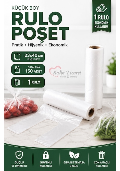 Rulo Poşet Küçük Boy Hışır Atlet Poşet Beyaz Poşet Market Manav Poşeti Çöp Poşeti