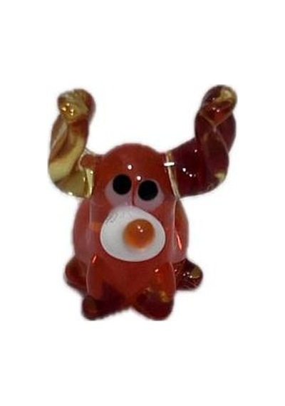 El Yapımı Mini Murano Cam Köpek Biblo A172-01