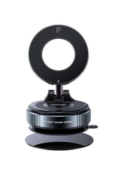 Magsafe Car Mount, Vacuum Car Phone Mount With Strong Magnet, 360 Metal Strut Suction Cup Phone Mount For İphone 17 Pro Max/16 15 14 13 12 Series& Android Magsafe Case, Black Siyah Standart