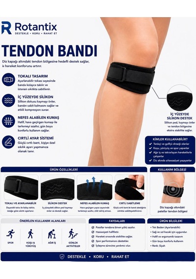 Tendon Bandı Bandajı Destek Bandı Tendon Bandı Bandajı Destek Bandı