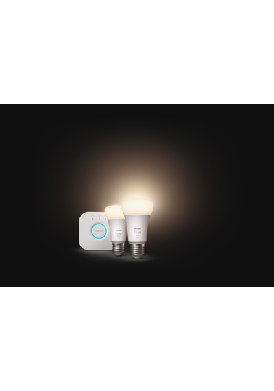 Philips HueW 9.5-75W Beyaz Akıllı Başlangıç Seti 2'li E27