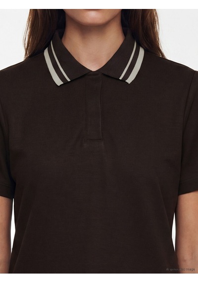 Lcw Modest Kahverengi Soft Touch Kadın Tişört