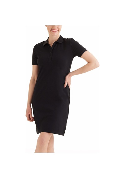 Columbia Csc Basic Polo Dress Kadın Kısa Kollu Elbise Cs0378-010 Siyah