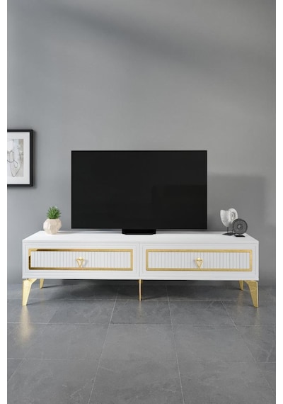 180 CM TREND MDF MEBRAN KAPAK BEYAZ GOLD